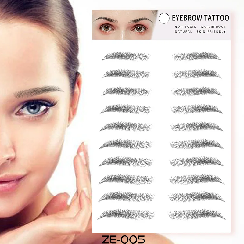 Wholesale Eyebrow Stickers Long Lasting Natural Waterproof Waterproof Eyebrow Tattoos Stickers