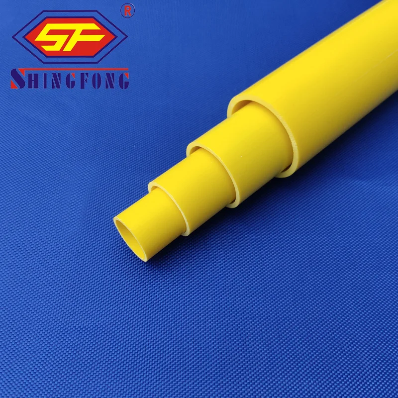 china factory wall mounted cable conduit pvc conduit yellow pipe electric conduit