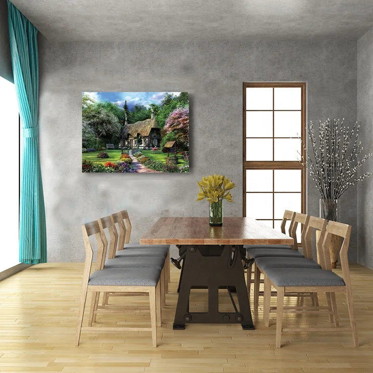 Zebulun Stock customized 3D wall paintings PET 40*30 cm 5D 3D lenticular landscape picture painting for living room decoration