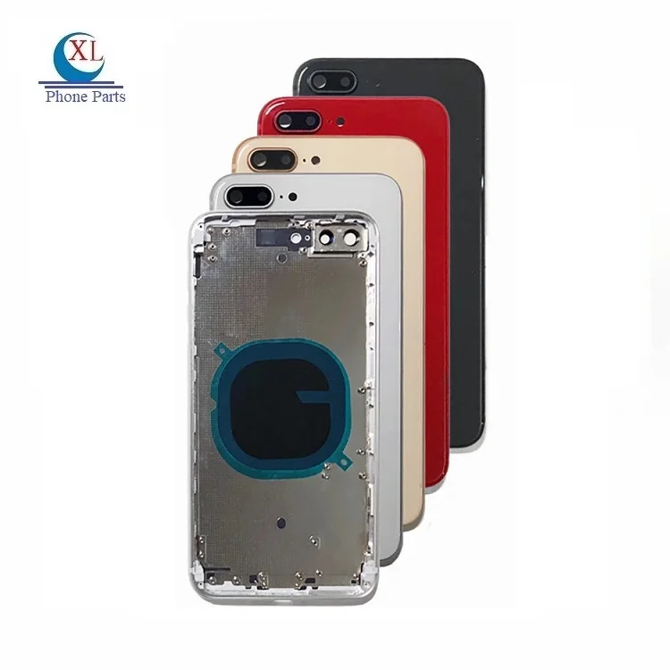 Mobile Phone colorful 8 plus housing Case for Apple iphone 8 plus back cover housing with apple logo