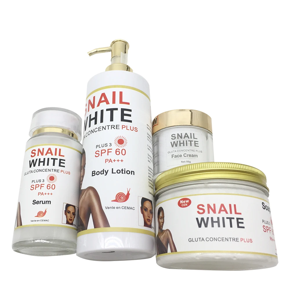 Body Diamond Set Snail White Gluta Concentre Whitening Snail Skin Care Set Powerful Pigmentation Lightener Remove Black Spots