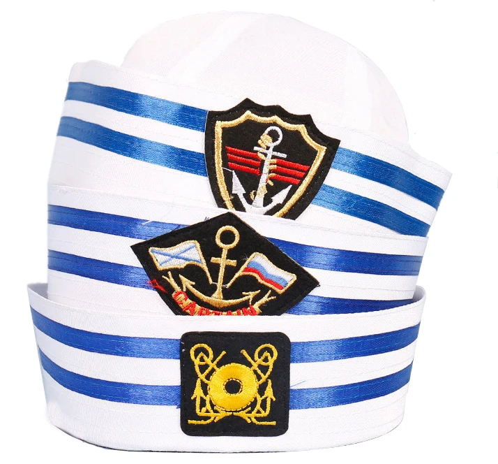 Custom Navy Captain Hat Sea Scout Cap Sailor Hat for Party