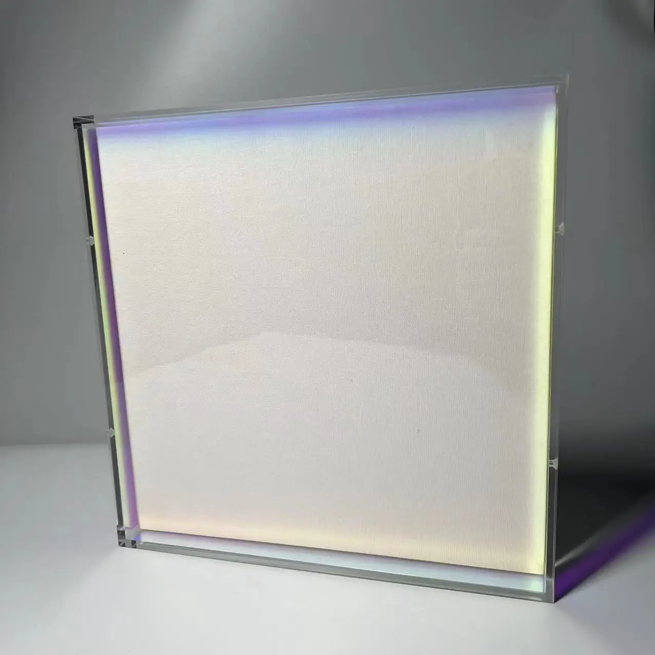 Factory custom iridescent acrylic frame Wall-mounted Art painting display collectible toys display  Acrylic shadow box