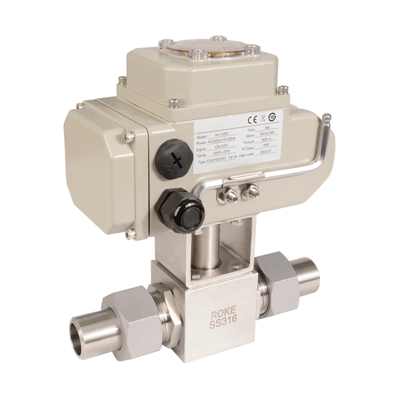 Electric Butt Welding Ball Valve Actuator 3-way 316 Stainless Steel Motorized Valve Actuator Motor Operated Valve