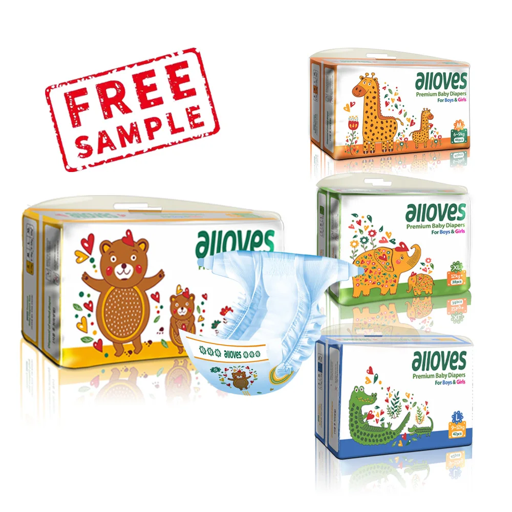 Free Sample Soft Breathable Absorption Baby Diaper with Leak Guard Bulk Sale for Babies
