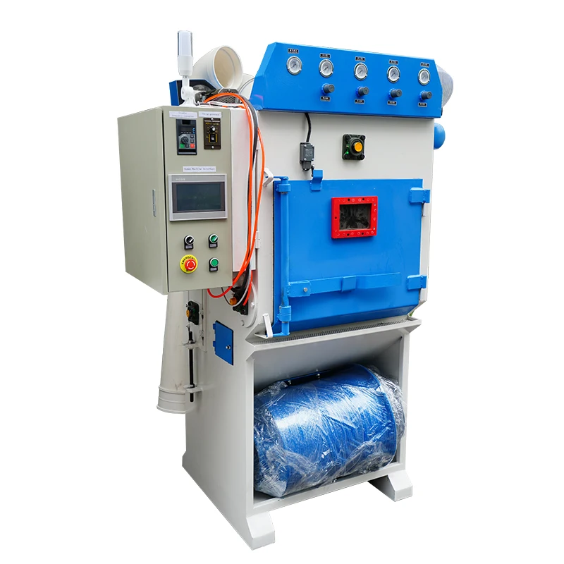 Automatic tumble belt sand blasting machine