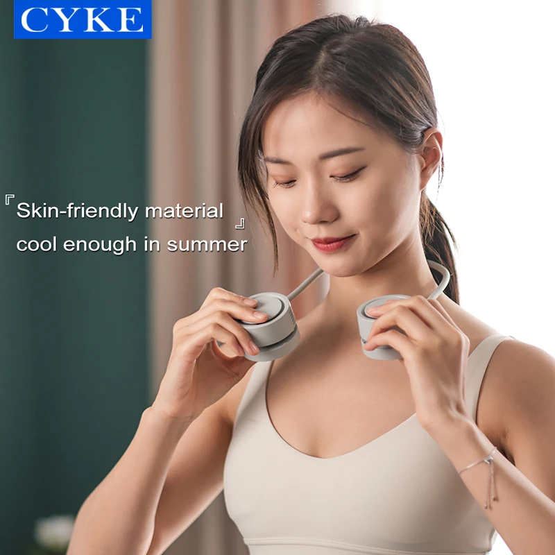 CYKE Mini Lazy Hanging Neck Fan Rechargeable Portable Folding Storage Aromatherapy Hand Free Bladeless Fan DQ209