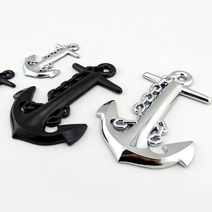 3d sticker car decals Ship Anchor Emblem Logo badge Auto Boat car Emblem