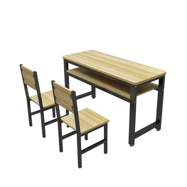 Student desk and chair set for training school classroom double kids student furniture tables chair