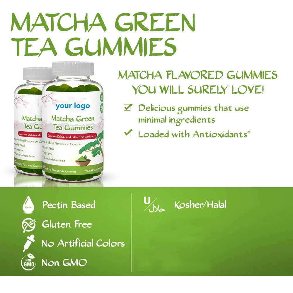 Relaxing L Theanine Rich Vitamins Supplement For Antioxidant Immune Booster From Matcha Vegan Gummies