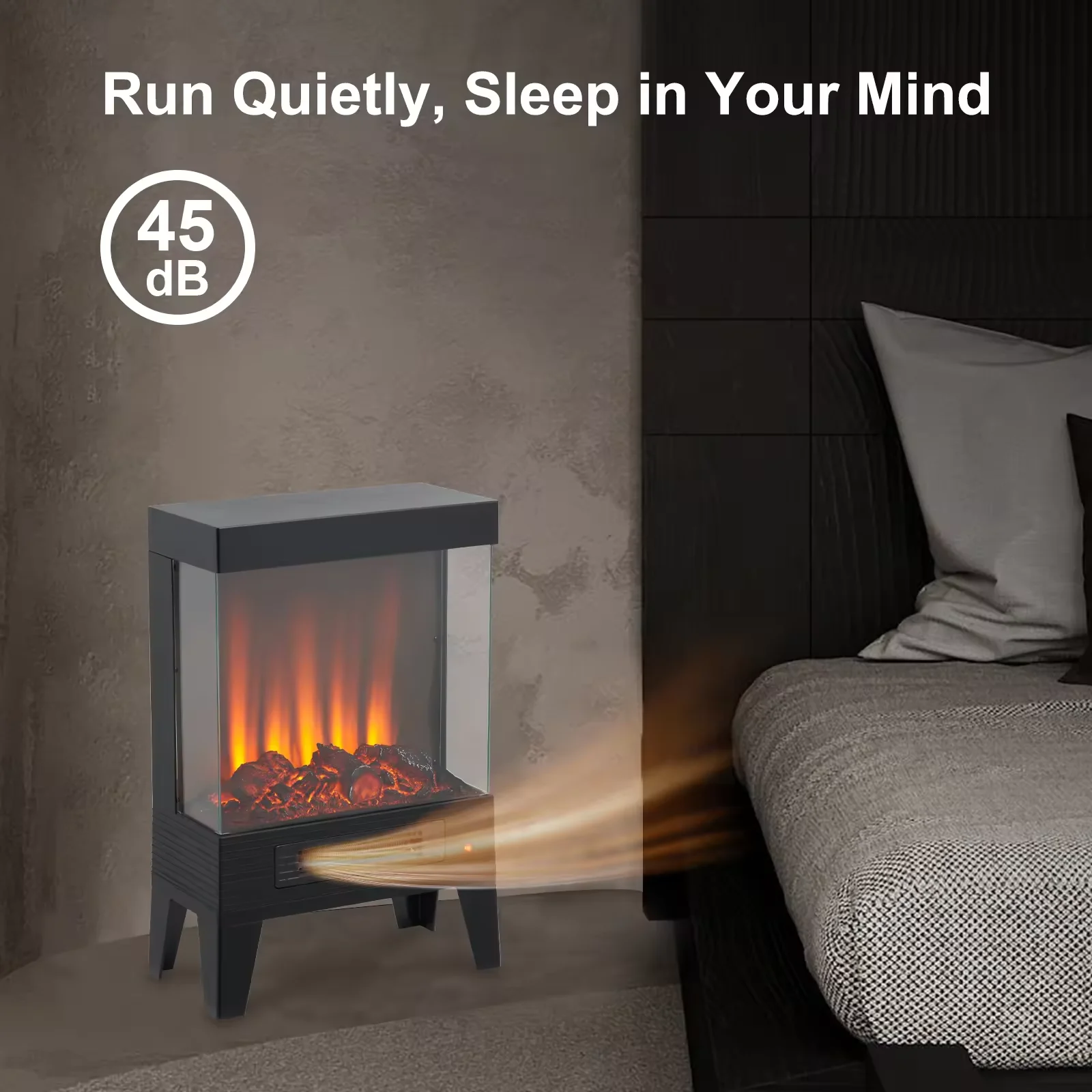 Professional Factory Safety And Warmly Glass Fireplace Electric Heaters For Home