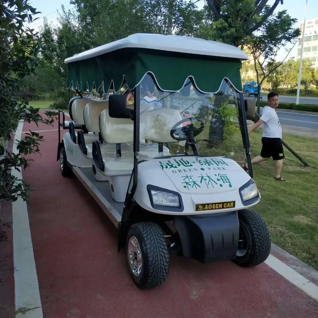 Профессиональная настраиваемая газовая или электрическая тележка для гольфа с 8 пассажирами 250 куб. См для аэропорта и отеля