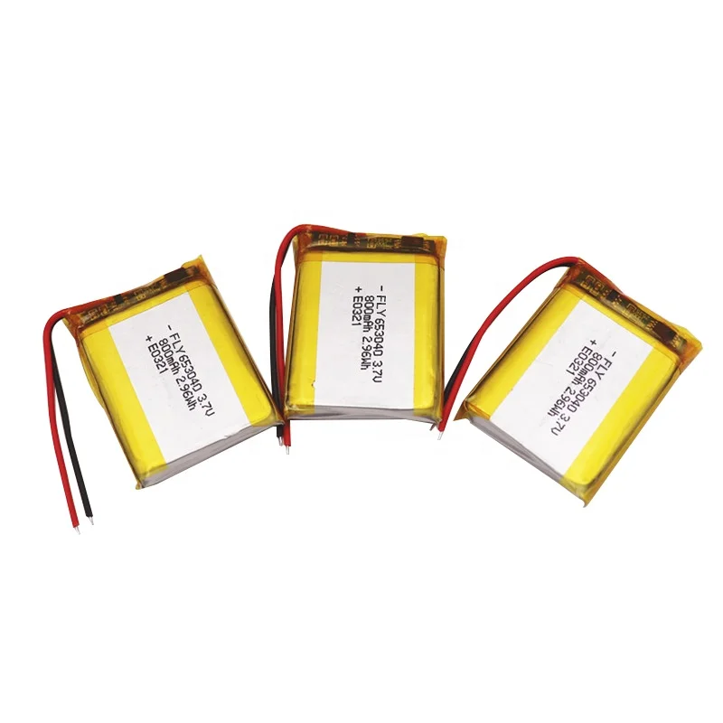 In stock Battery  3.7V  653040 800mAh Lipo Battery for Beauty Device, dressing case