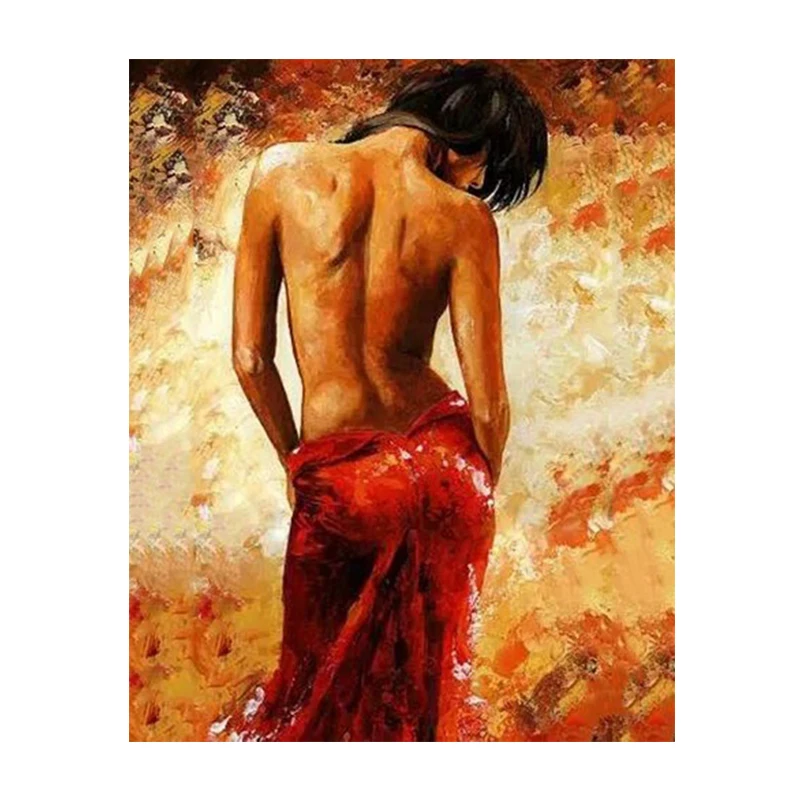 DropShipping & Wholesale  DIY Painting by Numbers for Adults On Canvas Hat woman, DIY Oil Painting Kit For Women Body Art