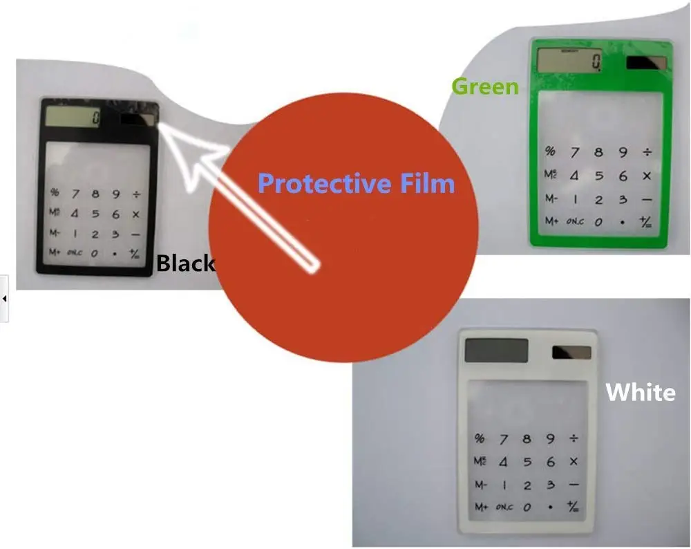 
Solar Energy Led Calculator Touch Screen Panel Transparent Calculator 