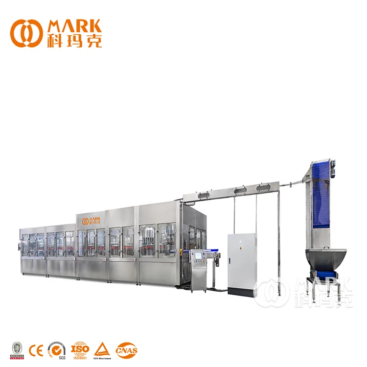 Full Automatic Juice Beverages Drink  Filler Caper Washing Making Machine Production Line Small