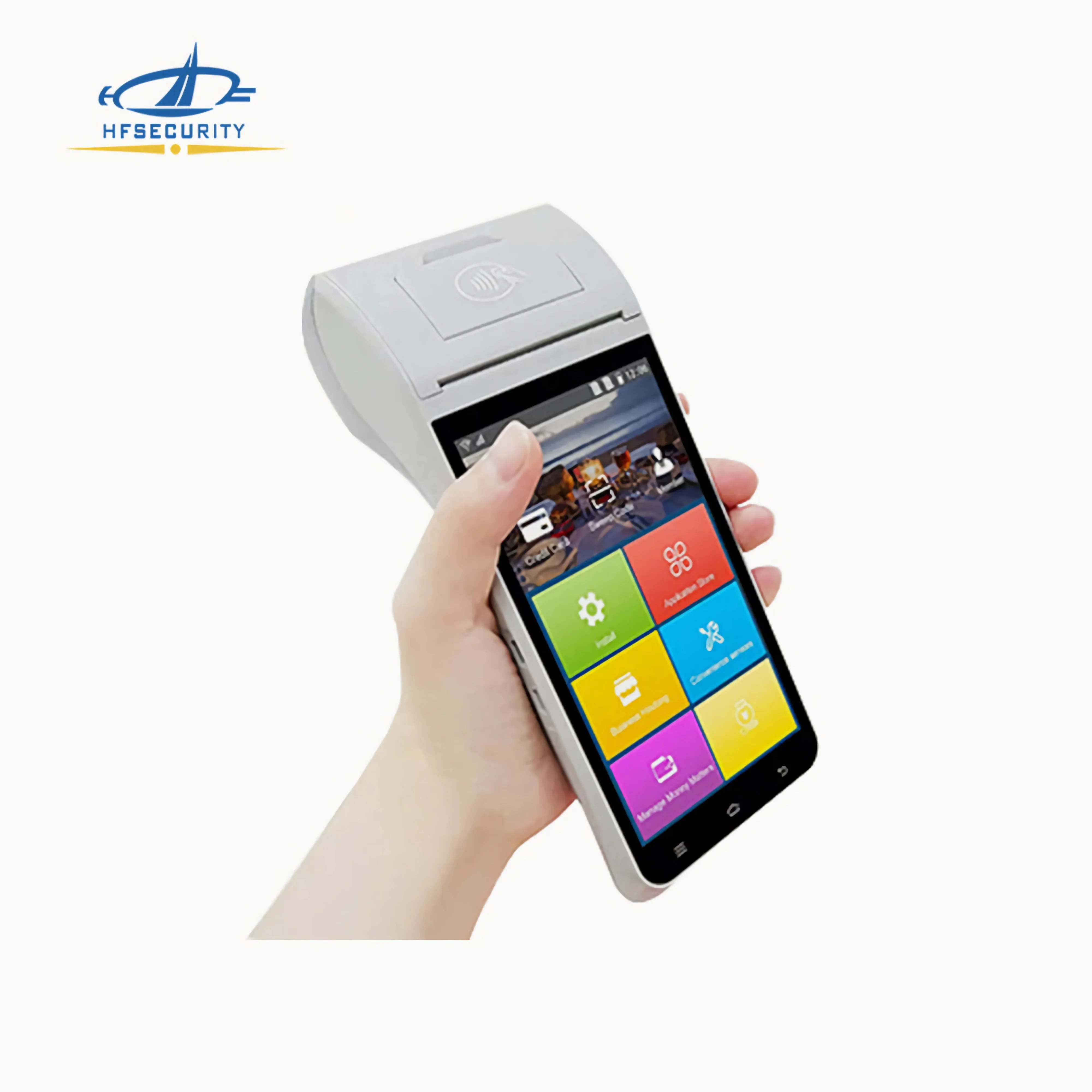 HF Security Бестселлер Hp405 Android11 5 дюймов емкостный сенсорный экран термопринтер POS терминал опционально считыватель отпечатков пальцев