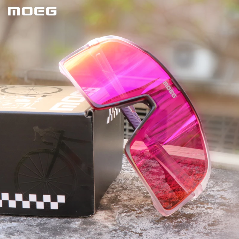 MOEG Cycling Sunglasses with Anti-UV Electroplated True REVO Lenses Eyeprotection for Outdoor Sports Fishing Riding