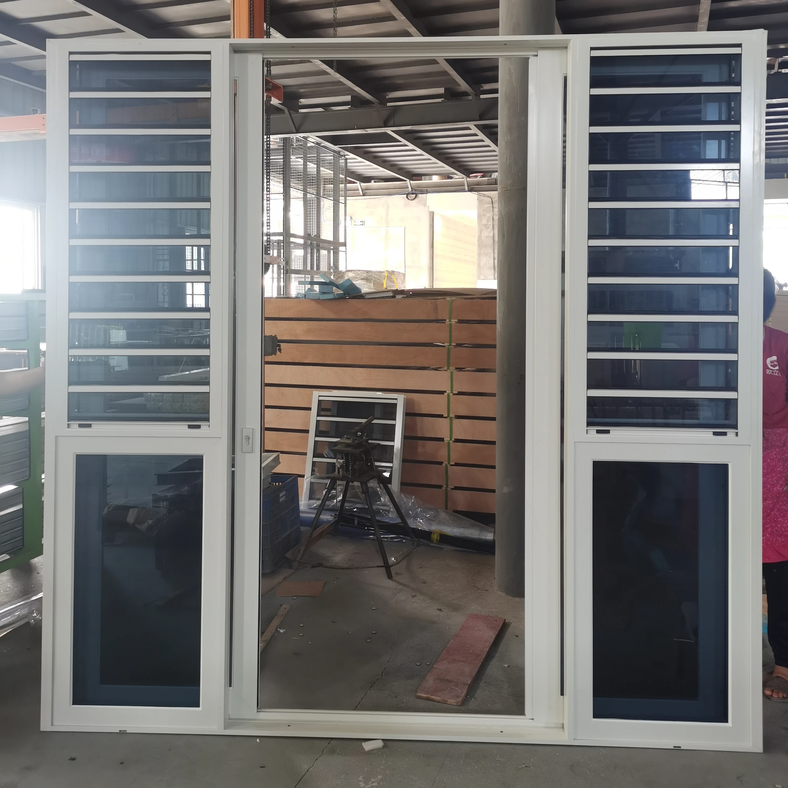 Aluminum Outdoor Electric Manual Sunshade Louvers Interior Polycarbonate Shutters Blinds Exterior Glass Louver French Horizontal