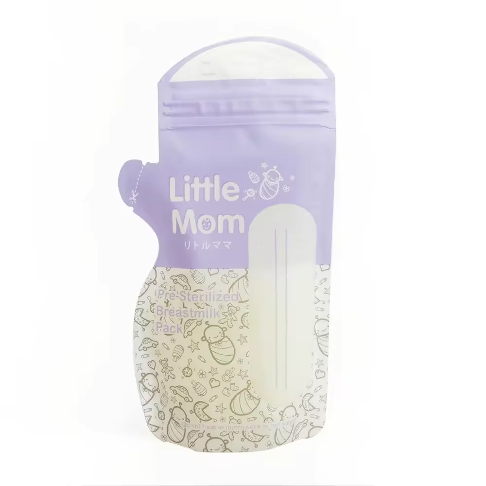 Milk Storage Bag BPA Free Double Zipper Standing OEM Juice Refrigerator Single-use Safe Breast Milk Storaging