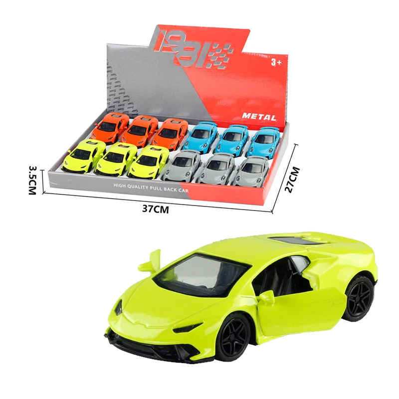 12 шт./коробка 1/43 детский игрушечный автомобиль