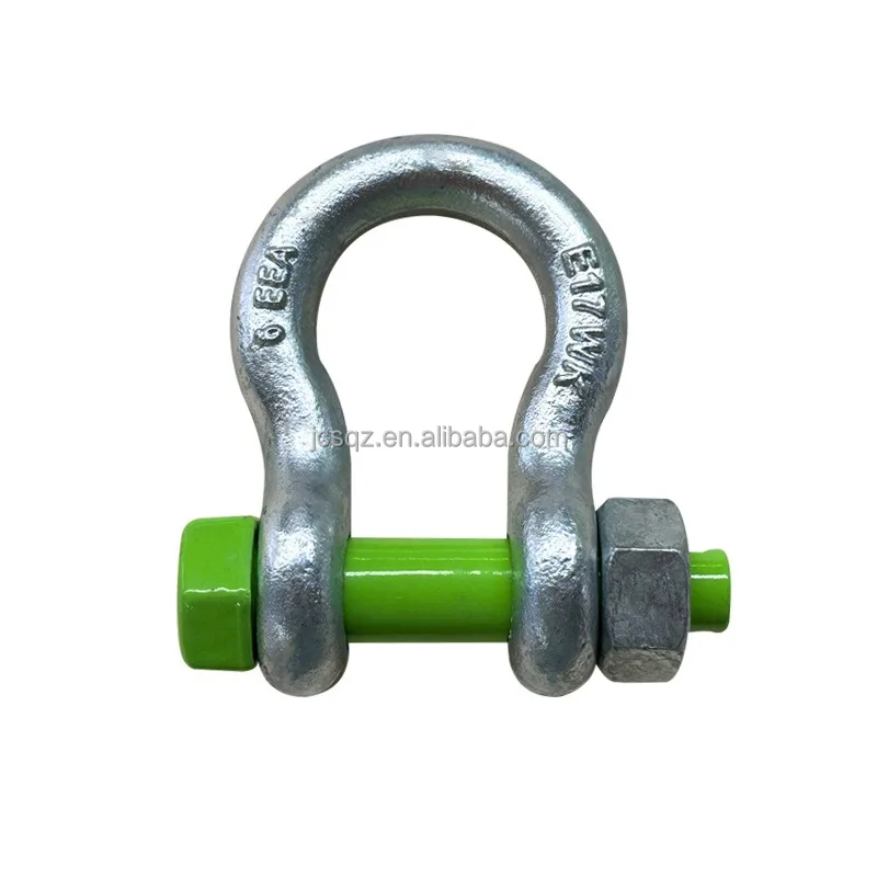 JIN YANG HU US standard type G2130 bow shackle lift with nut anchor shackle Galvanized
