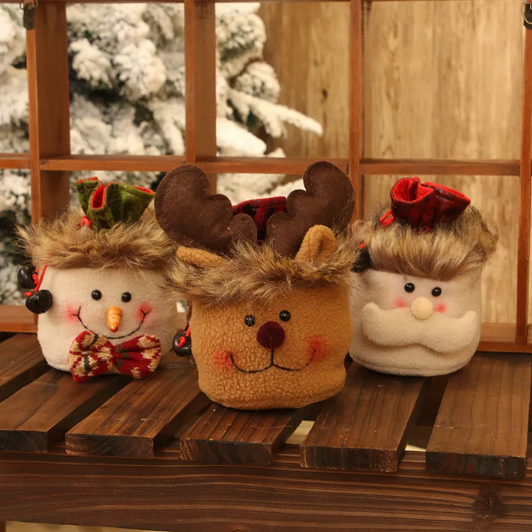 apple storage box Christmas gift decoration candy paper jar Cute candy paper storage jar