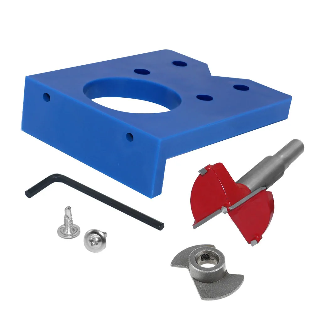 35mm Concealed Hinge Boring Jig Wood Furniture Door Cabinets Hinge Hole Drilling Guide for Carpentry ABS Plastic Carpenter Tools