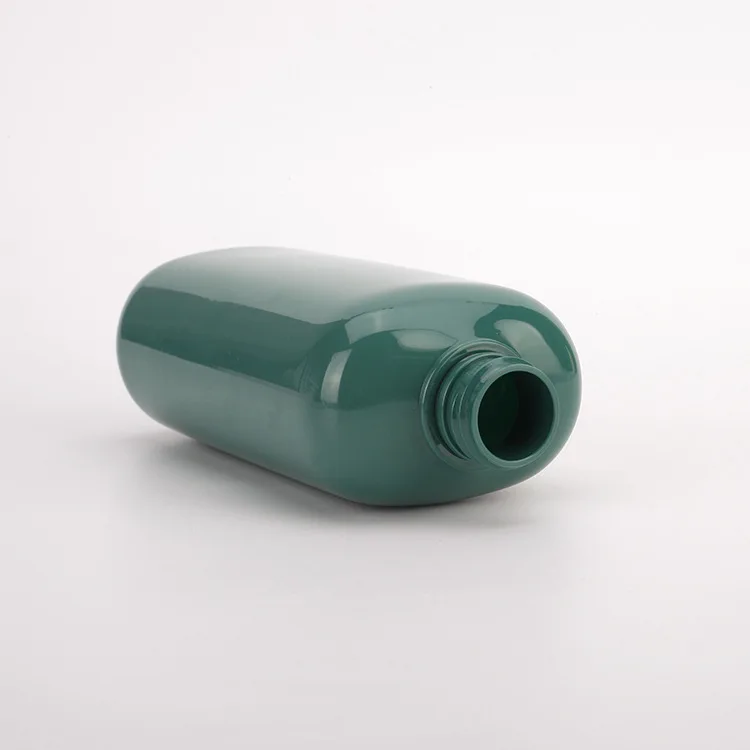 Customized Empty Ellipse Pet Plastic Shampoo Bottle 800ml Luxury Design Hotel Shower Gel Large Capacity Packaging Wash Bottle