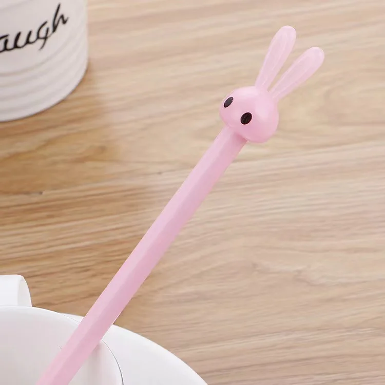 Cartoon stationery Bunny Neuter pen Cute long ear bunny signature pen Creative student Direct