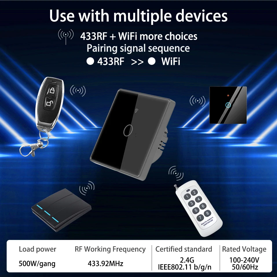 Smartphone Control Smart switch Wall switch remote control smart home 1 Gang Switch