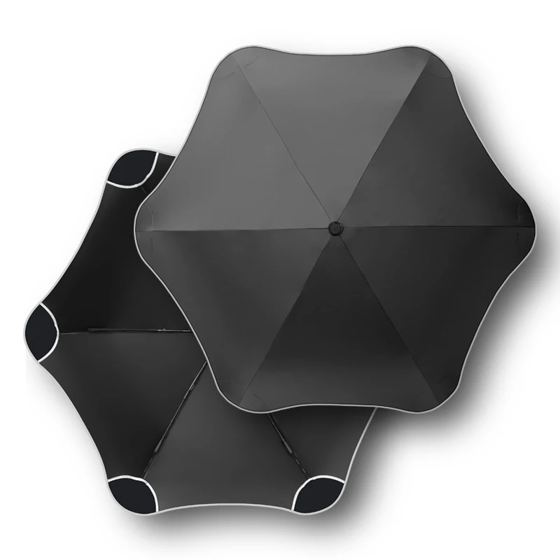 Reflective Strip Blunt Umbrella Round Corner Three-folding Umbrella with custom logo