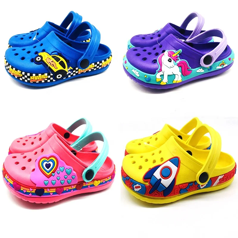 
Factory Instock High Quality Kids Colorful Garden Clogs Lovely Boy Girls Hole Shoes Children EVA Clogs 