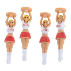 Creative Design Gift Cheer Girls Model Plastic Golf Tees Set