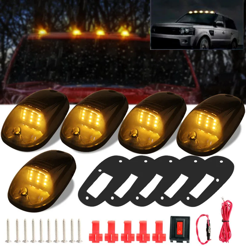 5 PCs  SET RV Contour Light Truck Night Safety Driving Roof Light Off-Road Vehicle Waterproof LED Roof Light Source Manufacturer