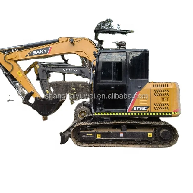 7 tons used China  sany sy 75 c crawler excavator with a high quality