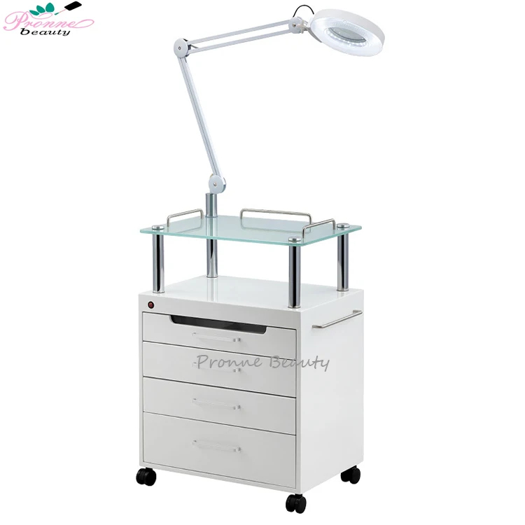 Beauty Medical Trolley LED UV Ozone Disinfection Cabinet Shadowless Cold Light Tattoo Embroidery Lamp