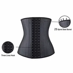 Высококачественный Женский Триммер для талии Cincher XXS до 6XL латексный 25 стальной корсет для талии