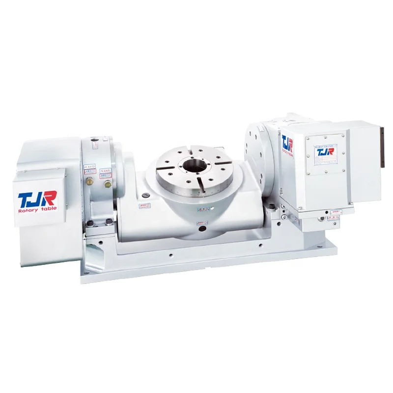Factory price Taiwan TJR 5th axis cnc rotary table hydraulic power double arm double axis machine rotary table in stock