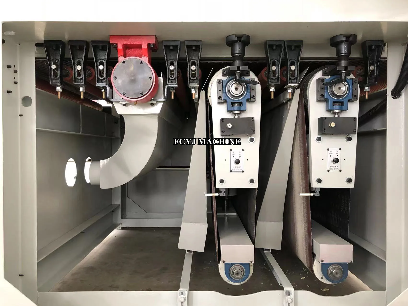 plywood double sides sander production line up and down vacuum sanding machine