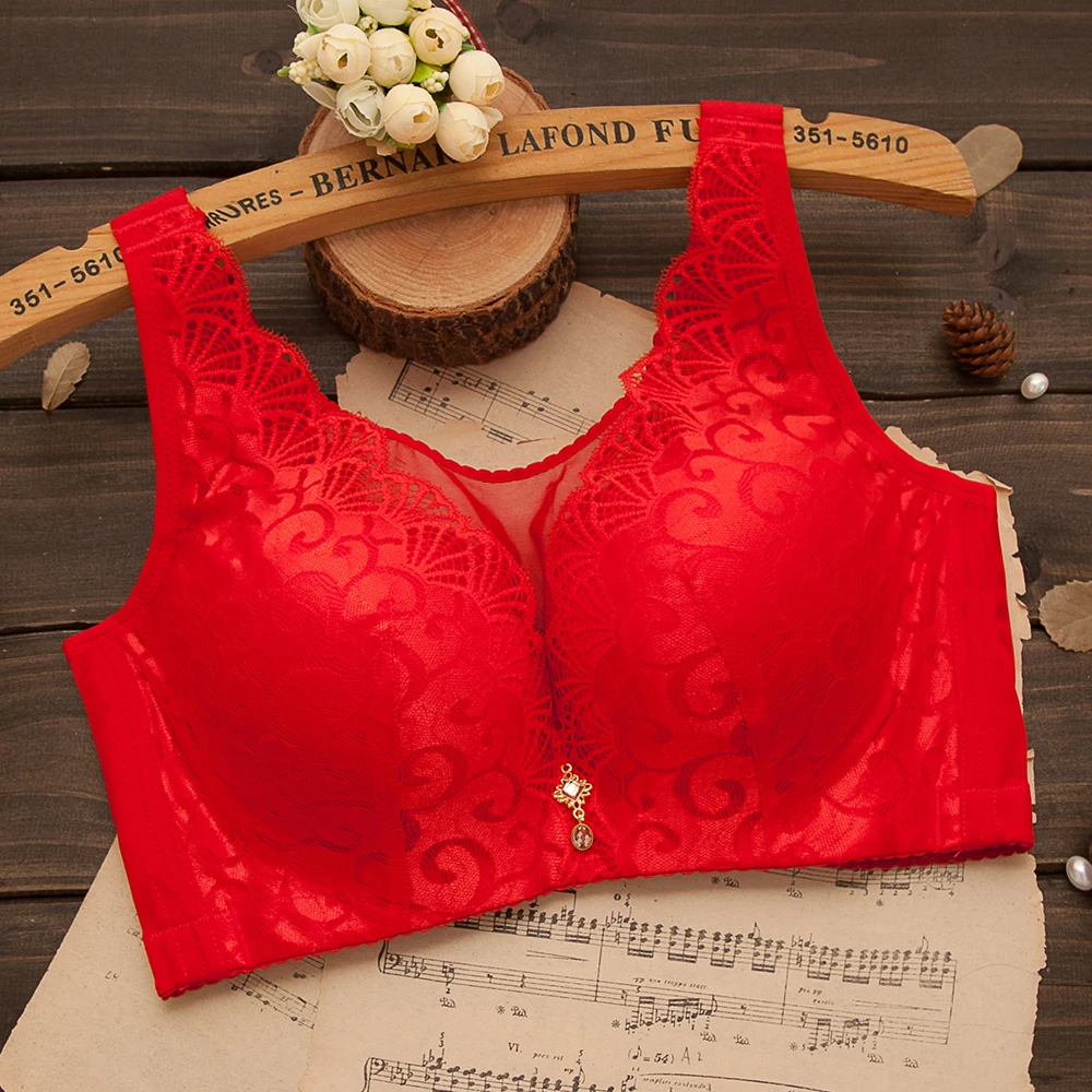 
Sexy lace Wireless Women Thin cup Plus Size 