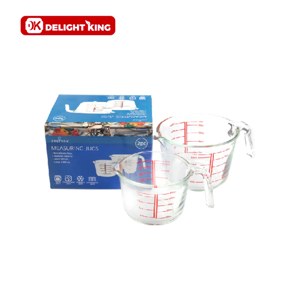 250ml/1000ml High borosilicate glass measuring cup with handle glass measuring jar