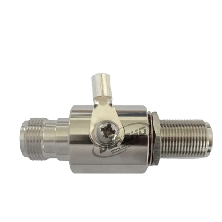 3G gas discharge tube EMP lightning surge arrester protection in rf coaxial engineering N connector bulkhead chassis