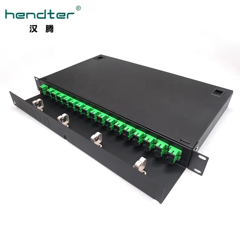 
HT-2X32SC-A 12 to 96 core 1U fiber optic Rack mount type fiber optic FTTH optical fiber patch panel , terminal box and ODF 