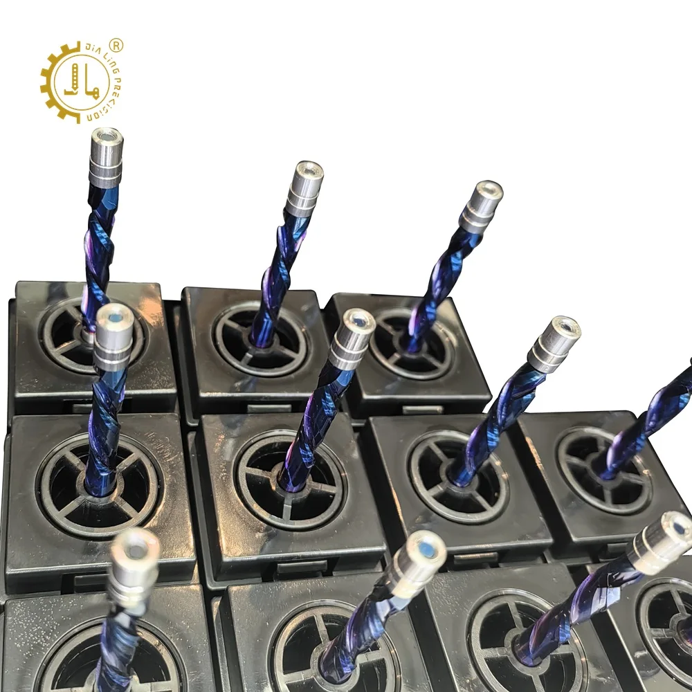 Flush Trim Router Bit Upcut Downcut 12 Shank Compression Cutter Solid Carbide Spiral CNC Router Trimmer Bits With Blue Coating