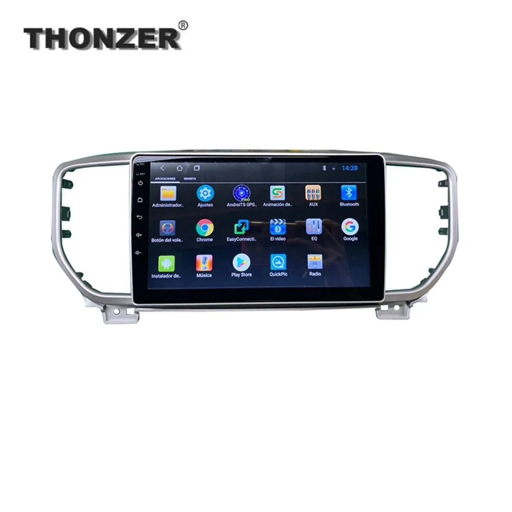  Автомагнитола THONZER с GPS-плеером Android LED HD 2.5D 10 1 дюйма для Sportage