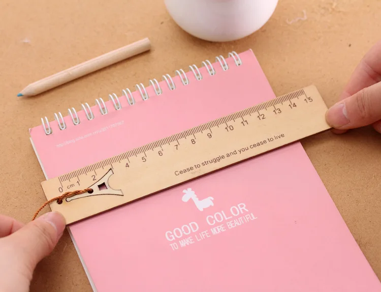 Study Stationery Ruler 15cm 20cm 30cm Wood Ruler Wholesale Photographic Props Decorative Pieces Log Rulers