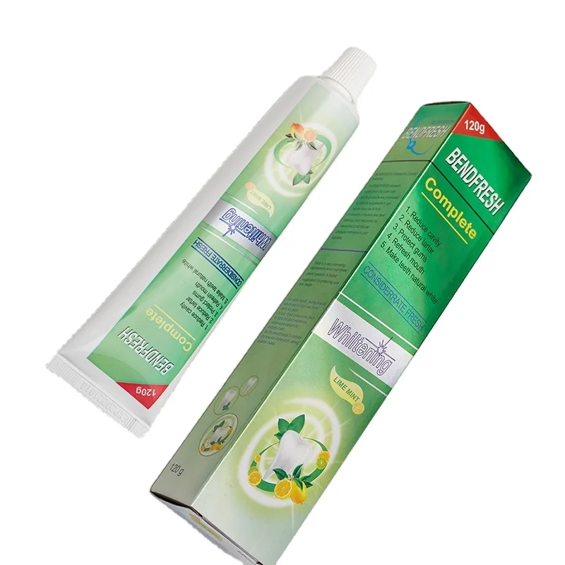 complete protect toothpaste lime mint flavor max fresh super whitening protect gum anti-cavity anti-plaque remove stains ODM/OEM