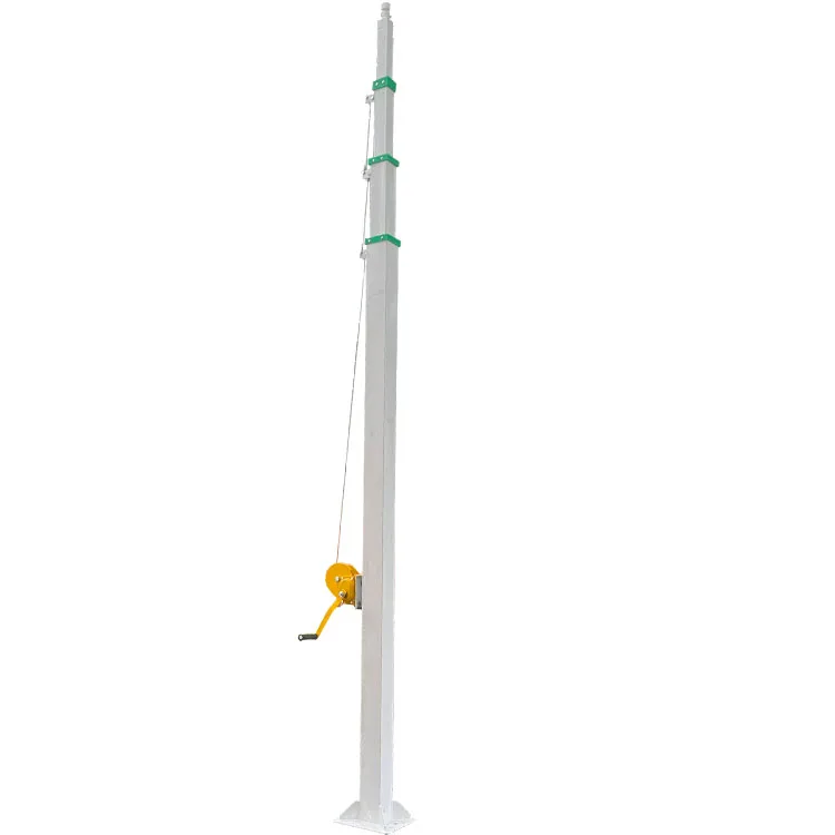 3M 4M 5M 6M 7M 8M 9M Hand cranked Telescopic Mast for Vehicle mounted Winch Monitoring Lighthouse High Pole Lighting