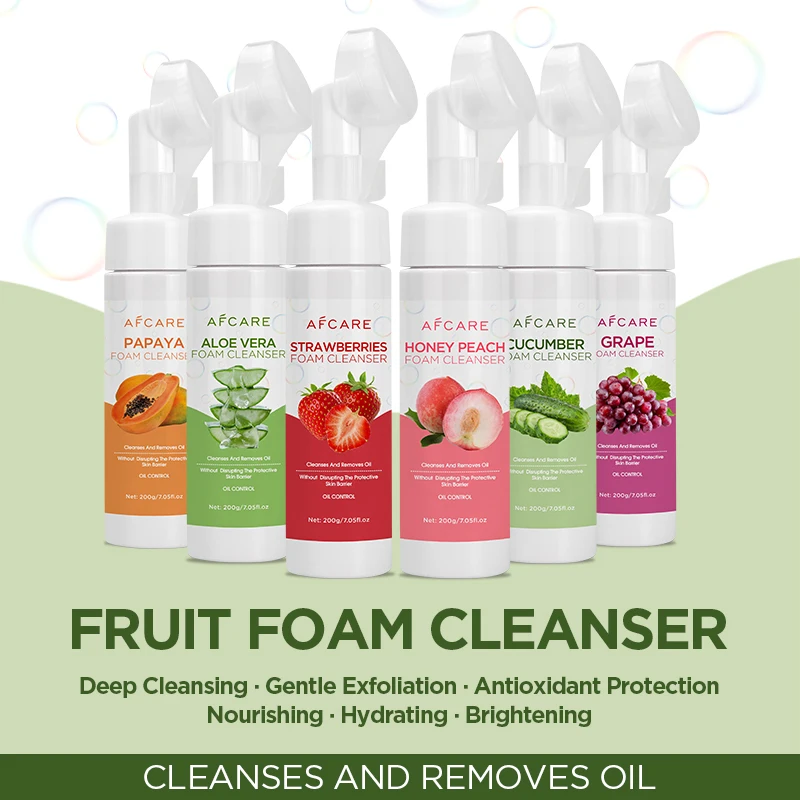 Face Cleanser Made in Korea Silicone-Free Deep cleansing Pore Shrinking and Vitamin C Aloe Vera Face Wash Foam Facial Cleanser